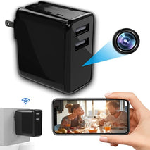 2 USB Phone Charger WiFi Nanny Security Camera Wall Phone Charger Plug Adapter