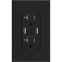 4K UHD Black Outlet WiFi Home Security Camera (120V Hard Wired)