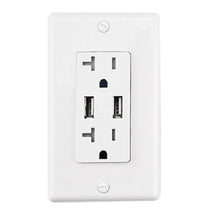 UHD 4K WiFi Functional Outlet Receptacle Dual USB Charging Station Security Camera