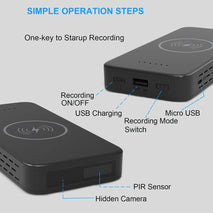 2K HD Power Bank Charger Home Security Camera,  Motion Activated Recording for Home Security - (No WiFi)