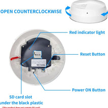 WiFi Smoke Detectors Security Camera w/ Night Vision and Long Battery Life