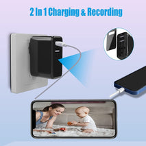2 USB Phone Charger WiFi Nanny Security Camera Wall Phone Charger Plug Adapter