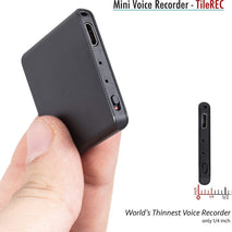 Slimmest Voice Activated Recorder with 145 Hours Recording Capacity, MP3 Records, 24 Hours Battery Time, Metal Case