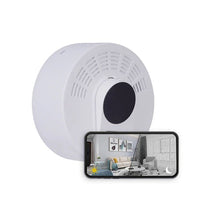WiFi Smoke Detector Battery Operated Home Security Camera (1 Year Standby) Night Vision